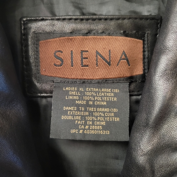 Ladies XL Leather Jacket - Picture 3 of 3